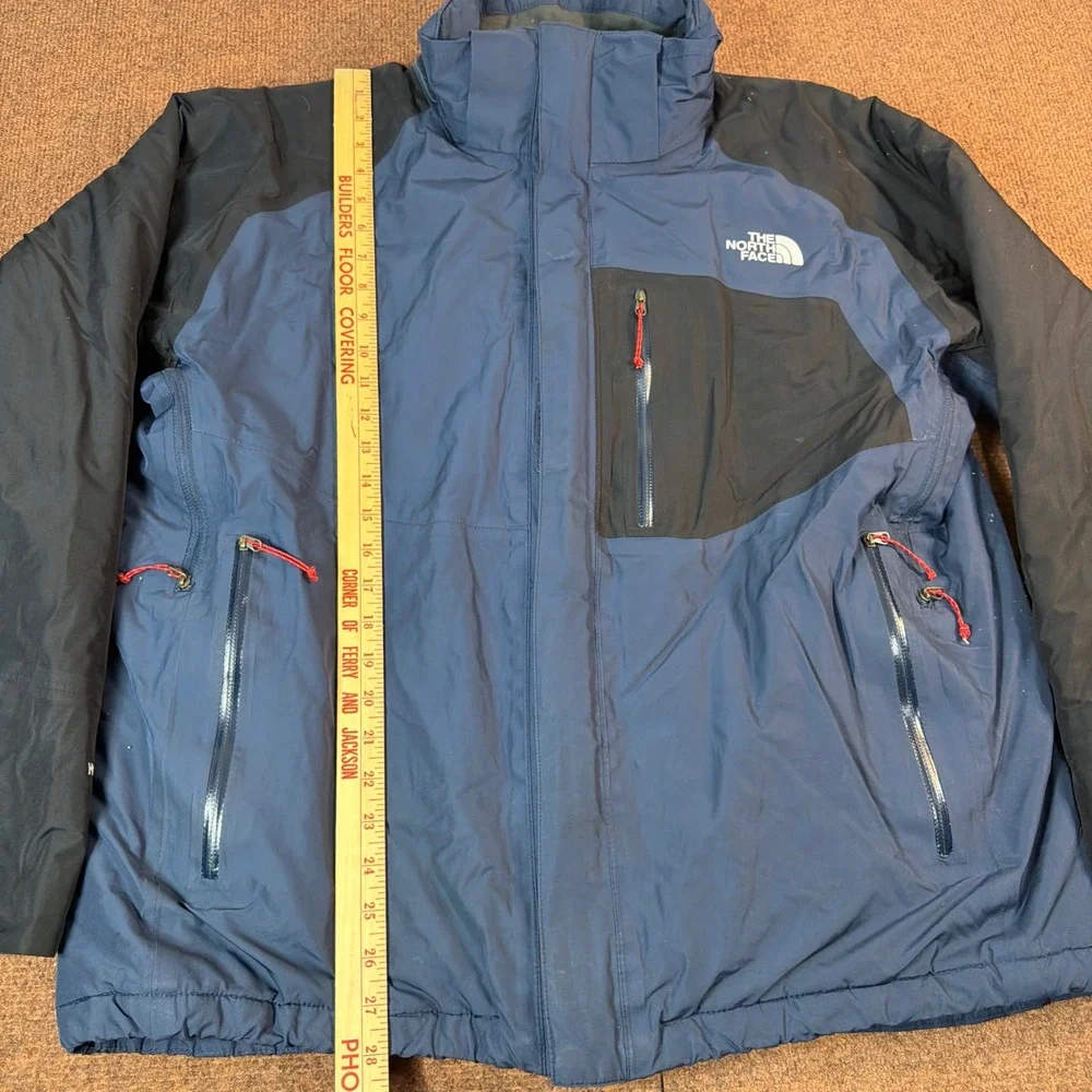 The North Face Summit Series HyVent Alpha Jacket Mens Blue Black Insulated Skier